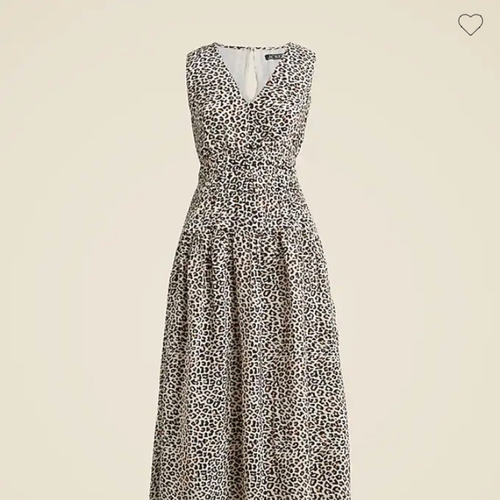 NWT J. Crew Small Tall Hyacinth dress in leopard crepe de chine